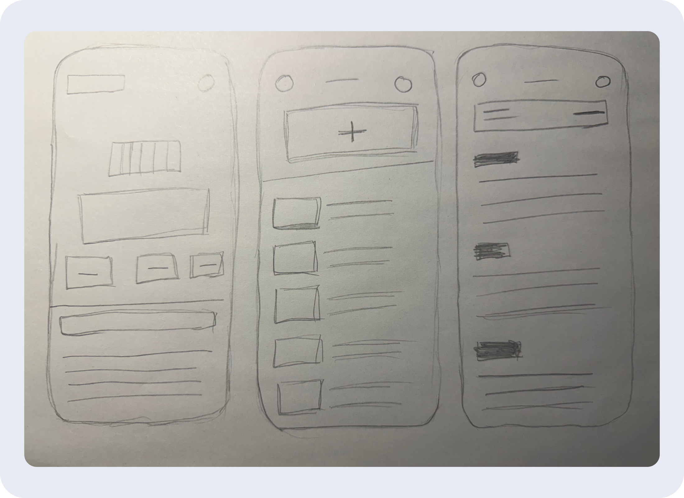 Low-fi wireframes